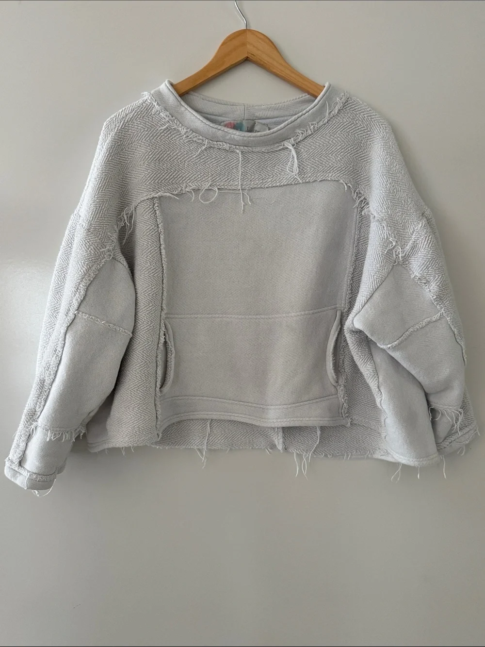 Free People Beach Dweller Pullover Womens Large Light Blue - Picture 1 of 6